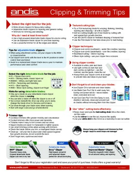 Andis Guide - Clipper Trimmer Tips